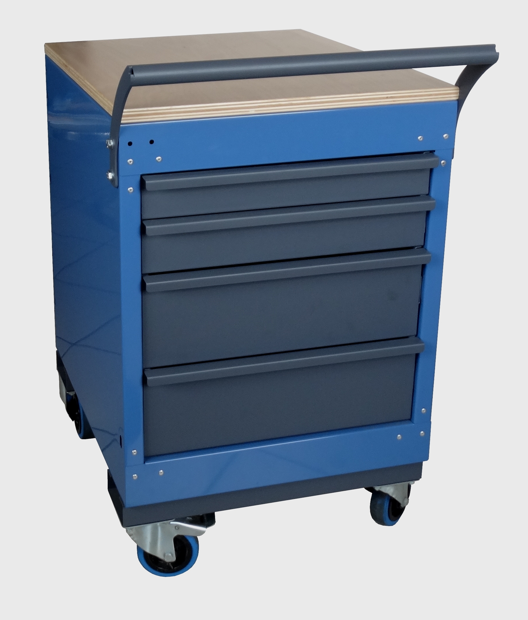 SERVANTE SUR ROULETTES 500 x 570 DESSUS BOIS ET CAISSON 4 TIROIRS
rangement possible sous toutes nos tables bois ou métal.