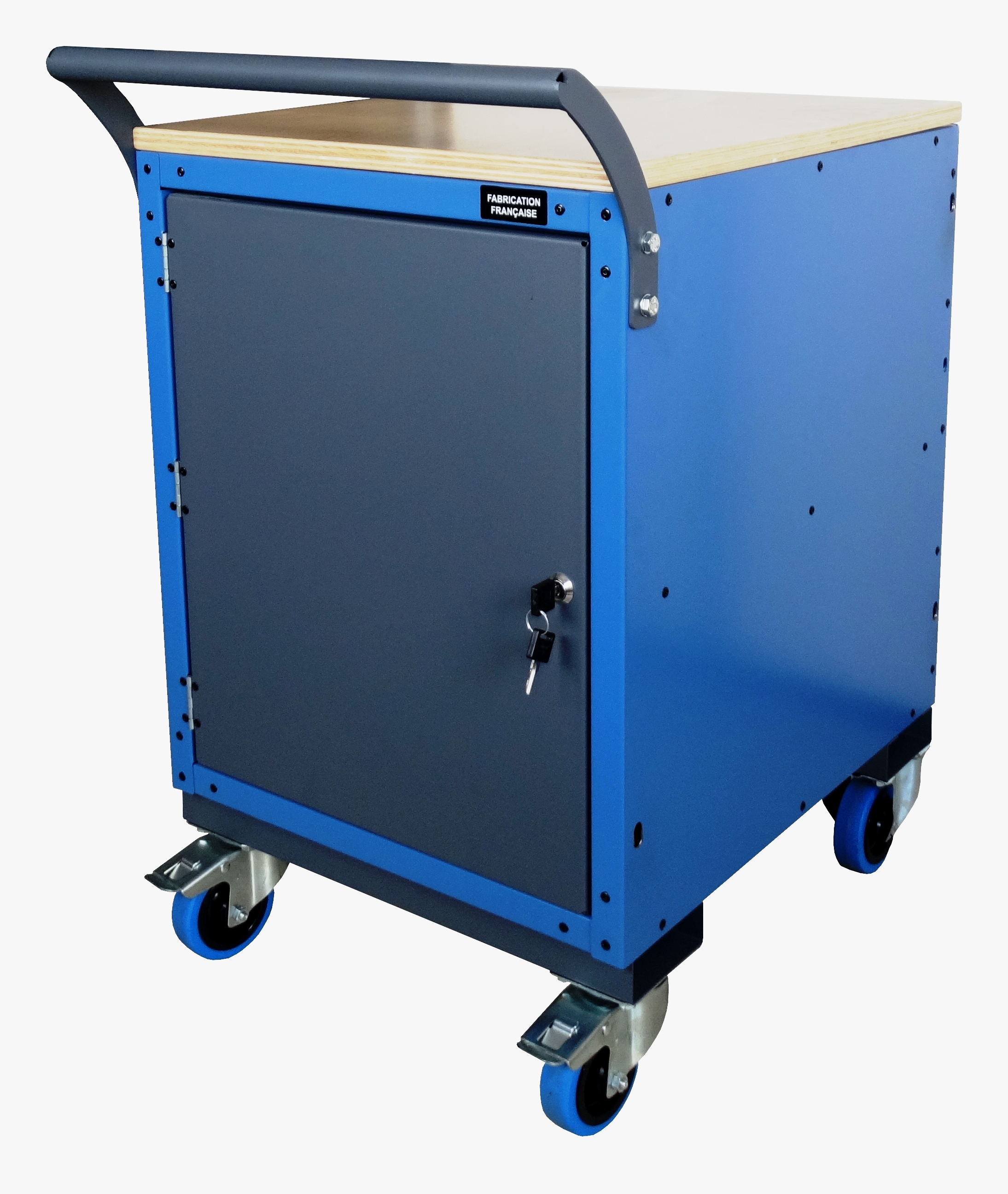 SERVANTE SUR ROULETTES 500 x 570 DESSUS BOIS ET CAISSON AVEC PORTE
rangement possible sous toutes nos tables bois ou métal.